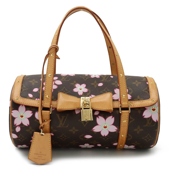 Louis Vuitton Handbags - LOUIS VUITTON Monogram Cherry Blossom Papillon Handbag Cylindrical Takashi